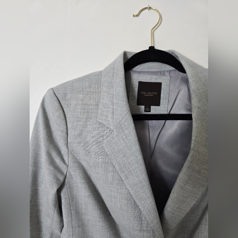 The Limited Collection Size 4 Womens Gray Blazer Jacket - Picture 3 of 8